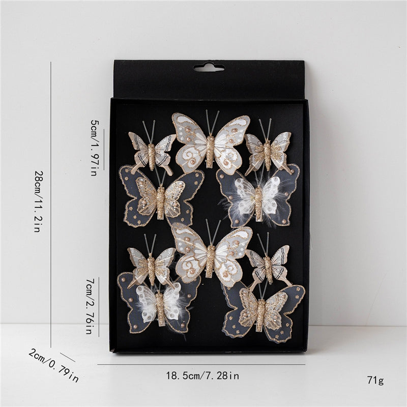 Christmas Fabric Butterfly Ornament