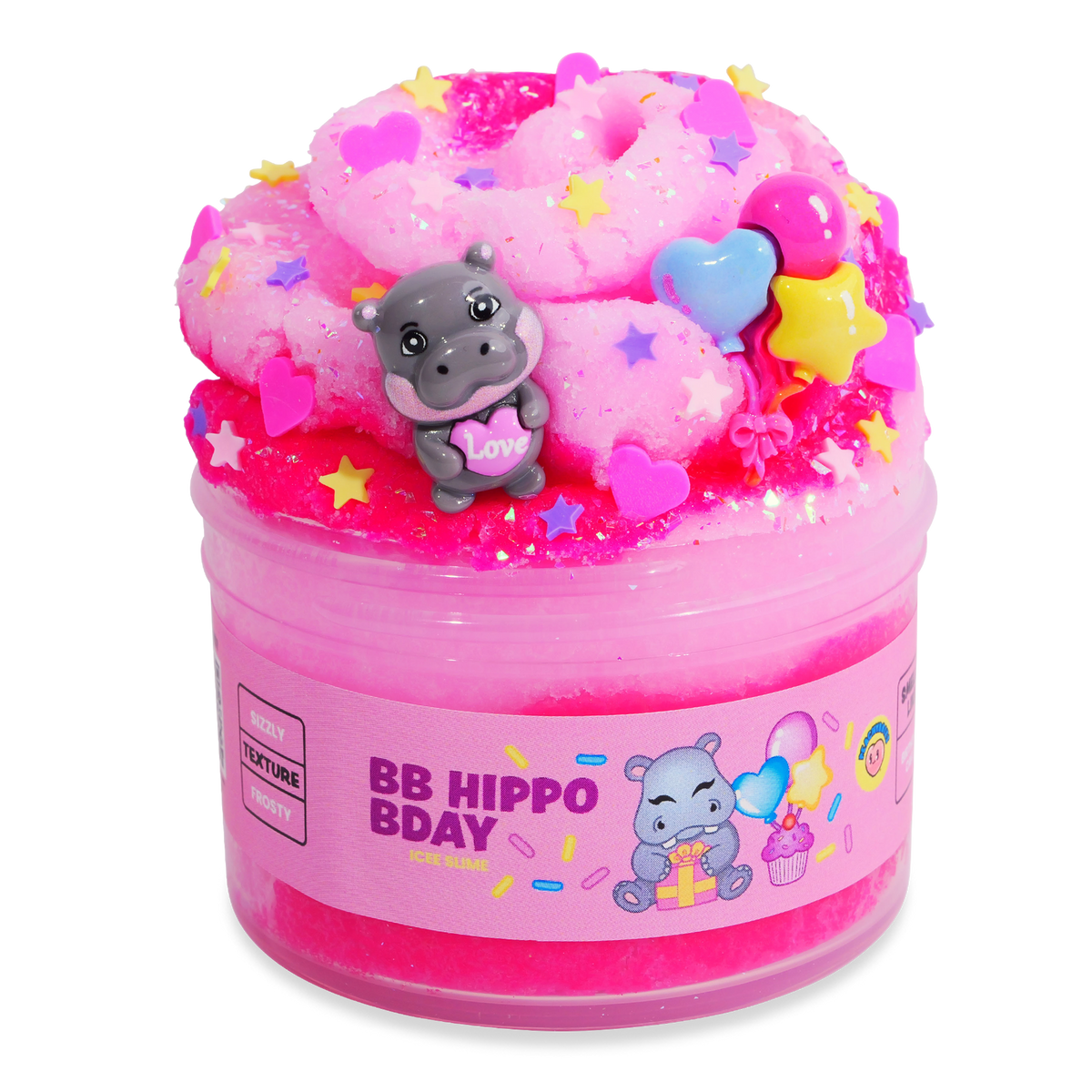 PeachyBbies 7 oz BB Hippo BDay Slime