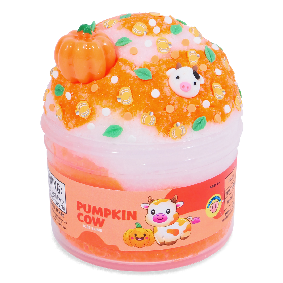 PeachyBbies 7 oz Pumpkin Cow Slime