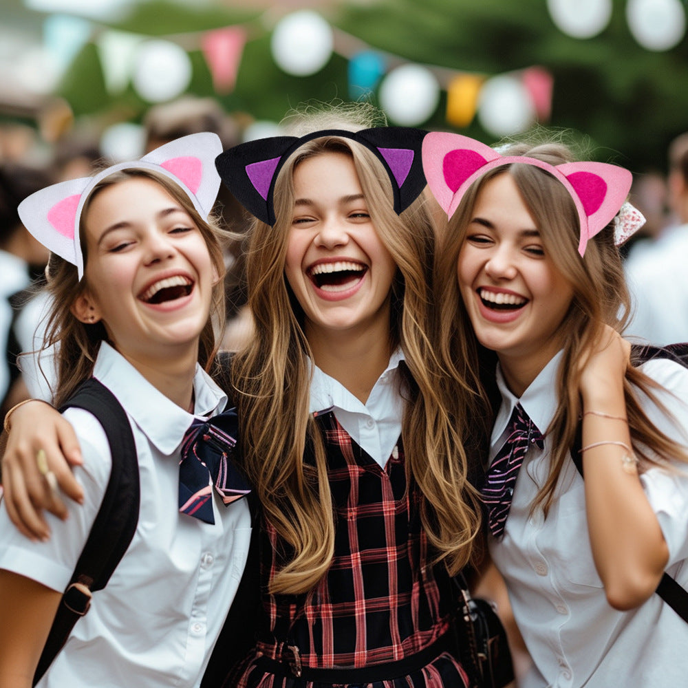 Cat Ears Headband Halloween Costume Party Animal Headwear