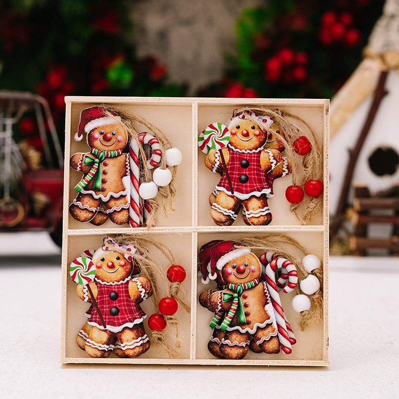 Wooden Christmas Gnome Ornament