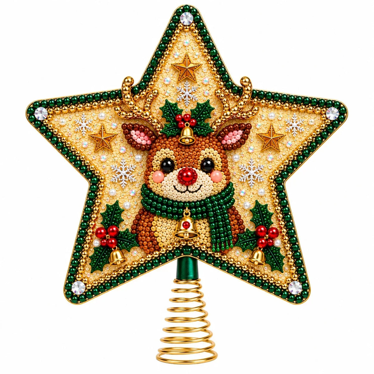 Santa Diamond Painting Christmas Tree Topper