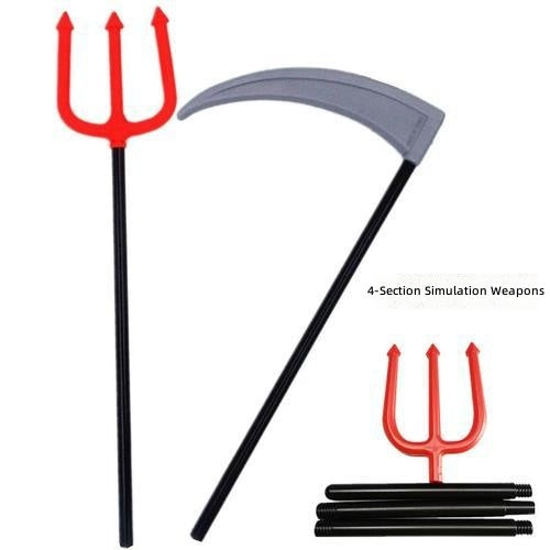 Halloween Cosplay Props Axe Scythe Demon Fork