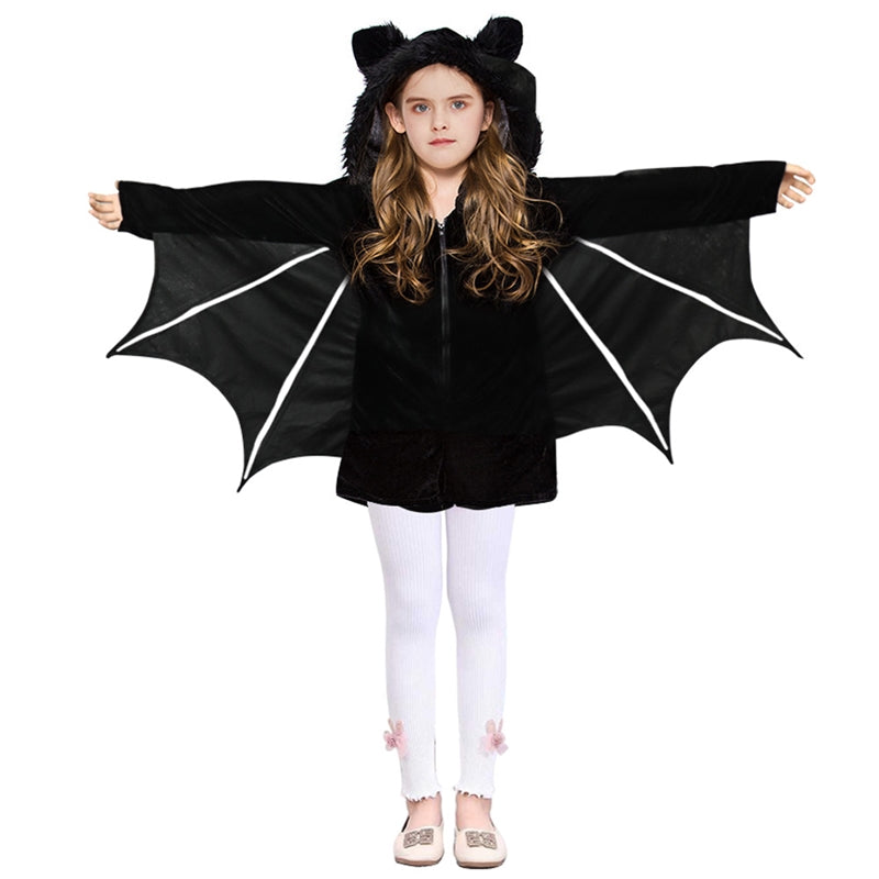 Gilrs Halloween Cosplay Bat Cloak Cape