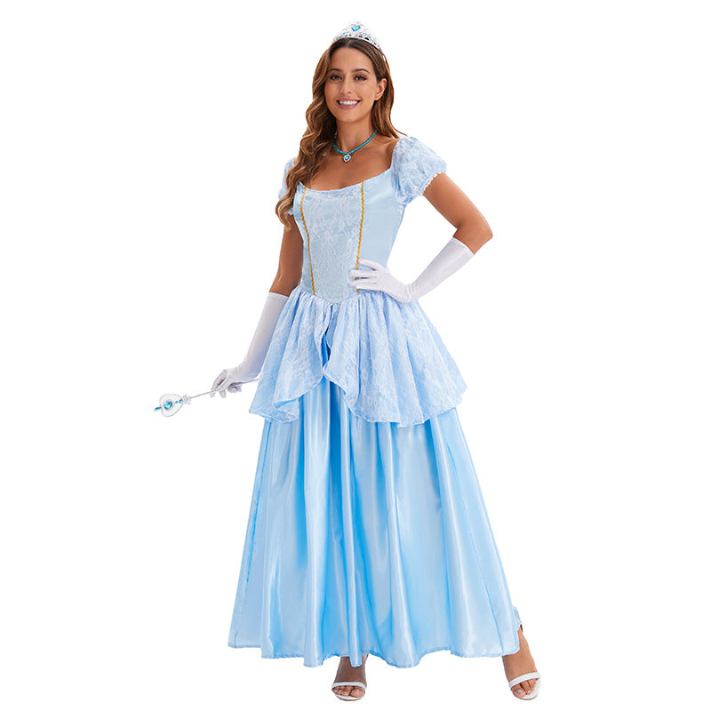 Blue Halloween Princess Dress Cosplay Costume