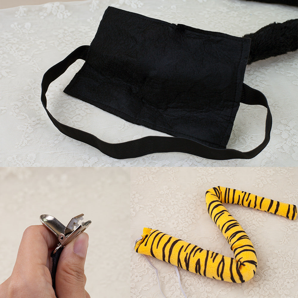 Halloween Animal Tail Costume Cow Tiger Tail Set