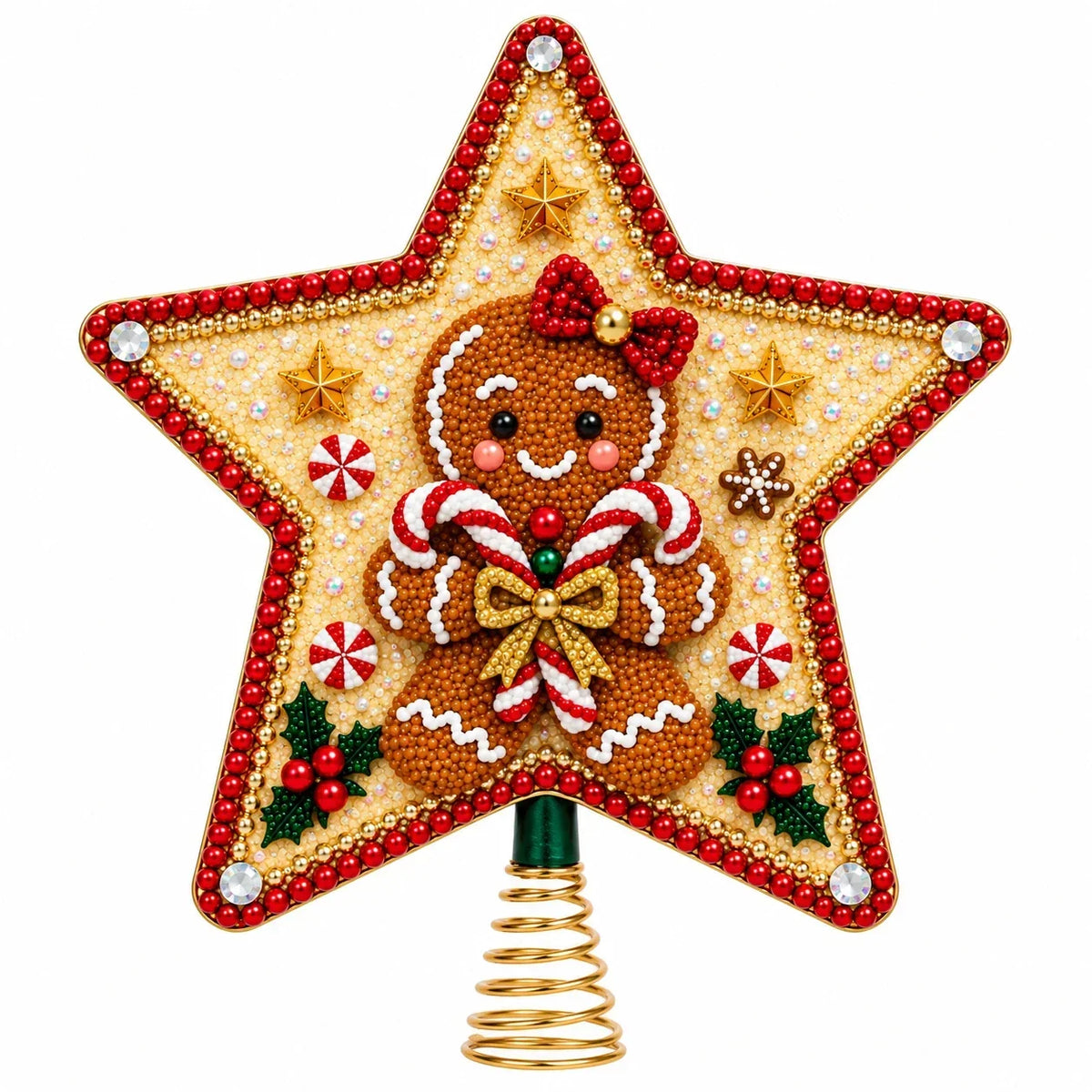 Santa Diamond Painting Christmas Tree Topper