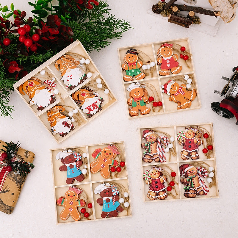 Wooden Christmas Gnome Ornament