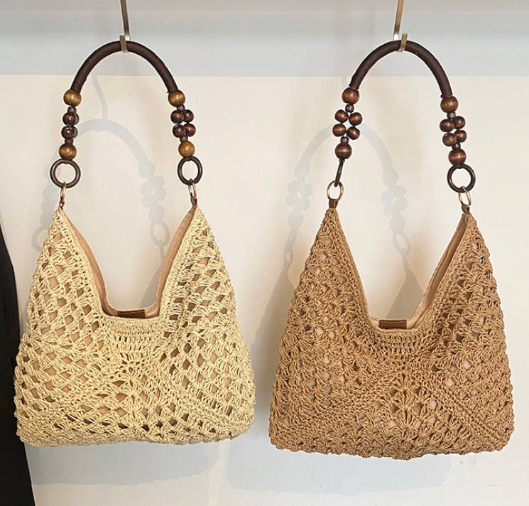 Vintage Vacation Boho Casual Straw Large Capacity Tote Bag