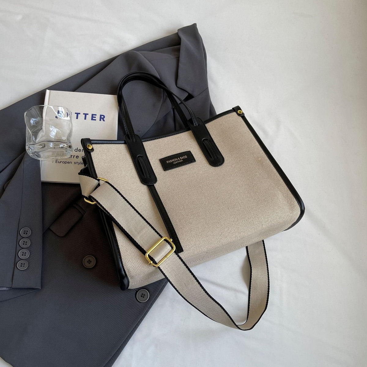Elegant Large Size Casual Versatile Canvas Tote Bag