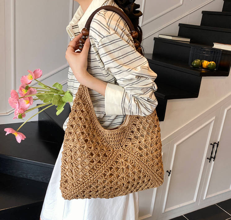 Vintage Vacation Boho Casual Straw Large Capacity Tote Bag