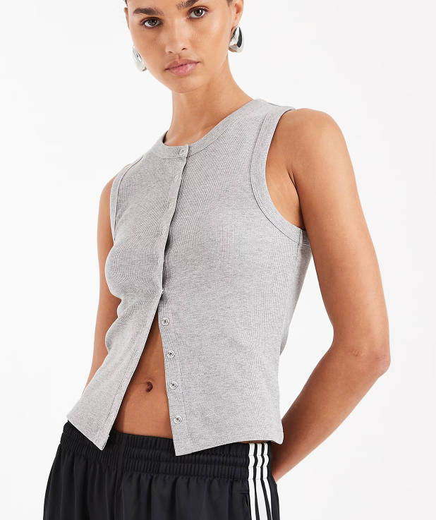 Summer Casual Ribbed Knitting Stretch Slim Fit Sleeveless Vest