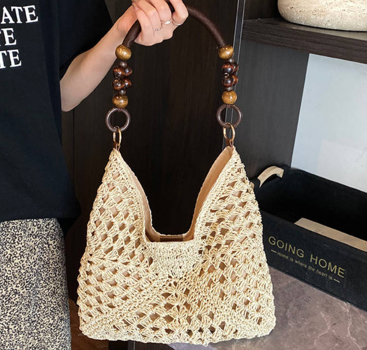 Vintage Vacation Boho Casual Straw Large Capacity Tote Bag