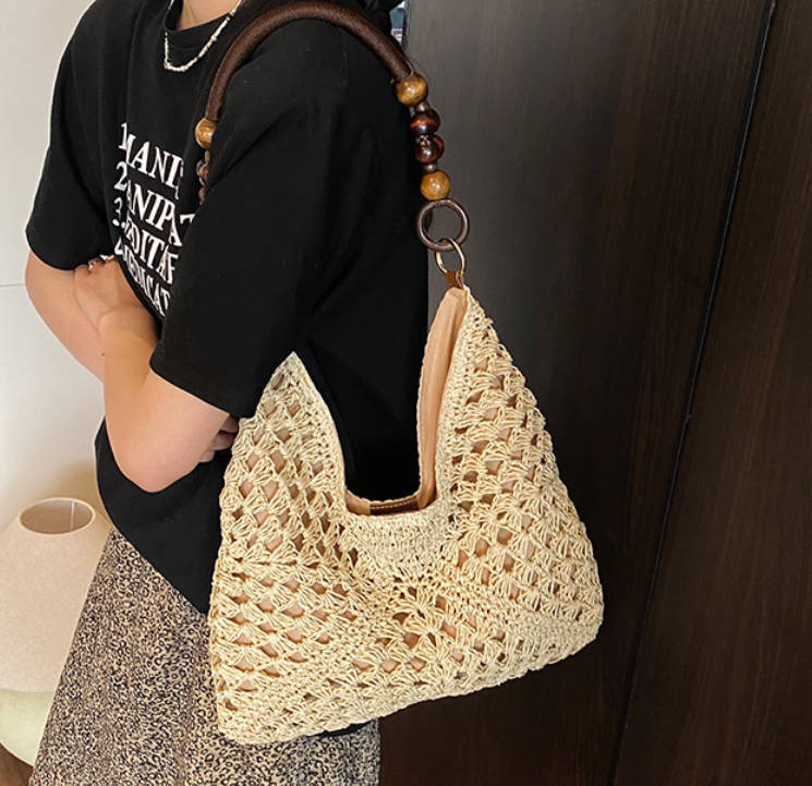 Vintage Vacation Boho Casual Straw Large Capacity Tote Bag
