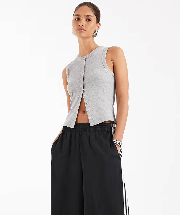Summer Casual Ribbed Knitting Stretch Slim Fit Sleeveless Vest