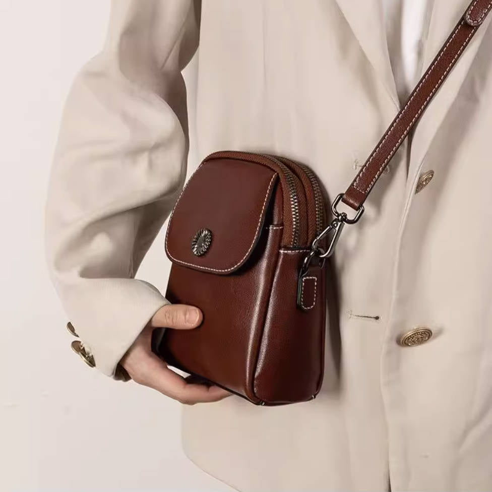 Leather Mini Phone Bag Casual Crossbody Bags