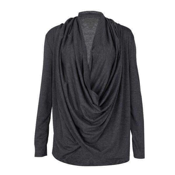 Women's Irregular V-Neck Long Sleeve Blouse