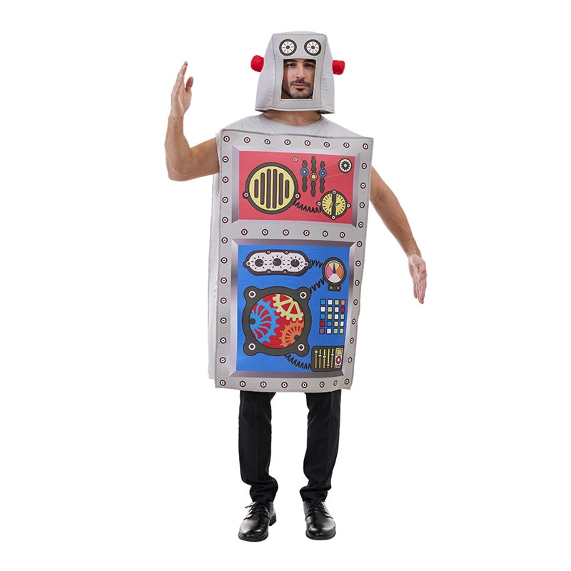 Adults Sponge Robot Cosplay Halloween Party Stage Costume