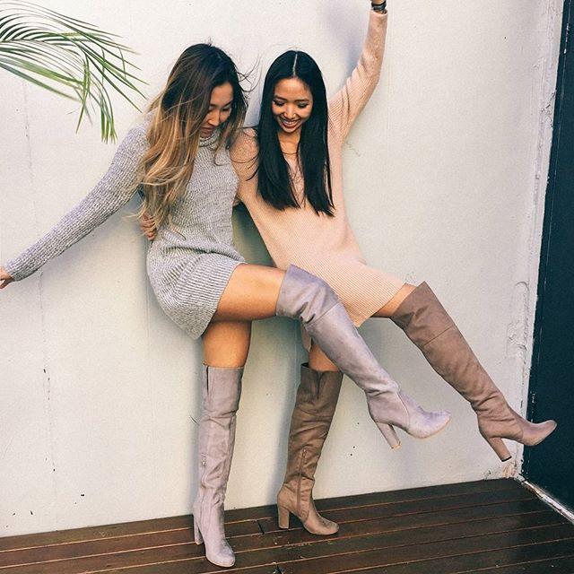 FASHION TURTLE NECK LONG SWEATER DRESS