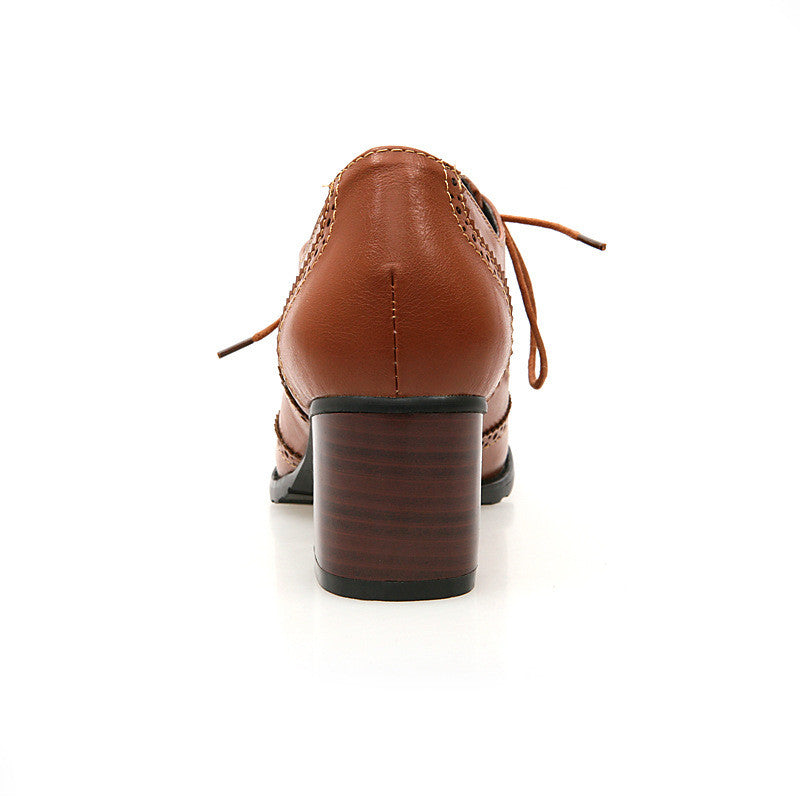 BRITISH STYLE CARVED CLASSY LACE UP OXFORD SHOES