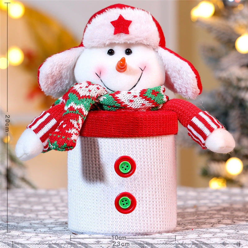 Christmas Snowman Reindeer Candy Jar