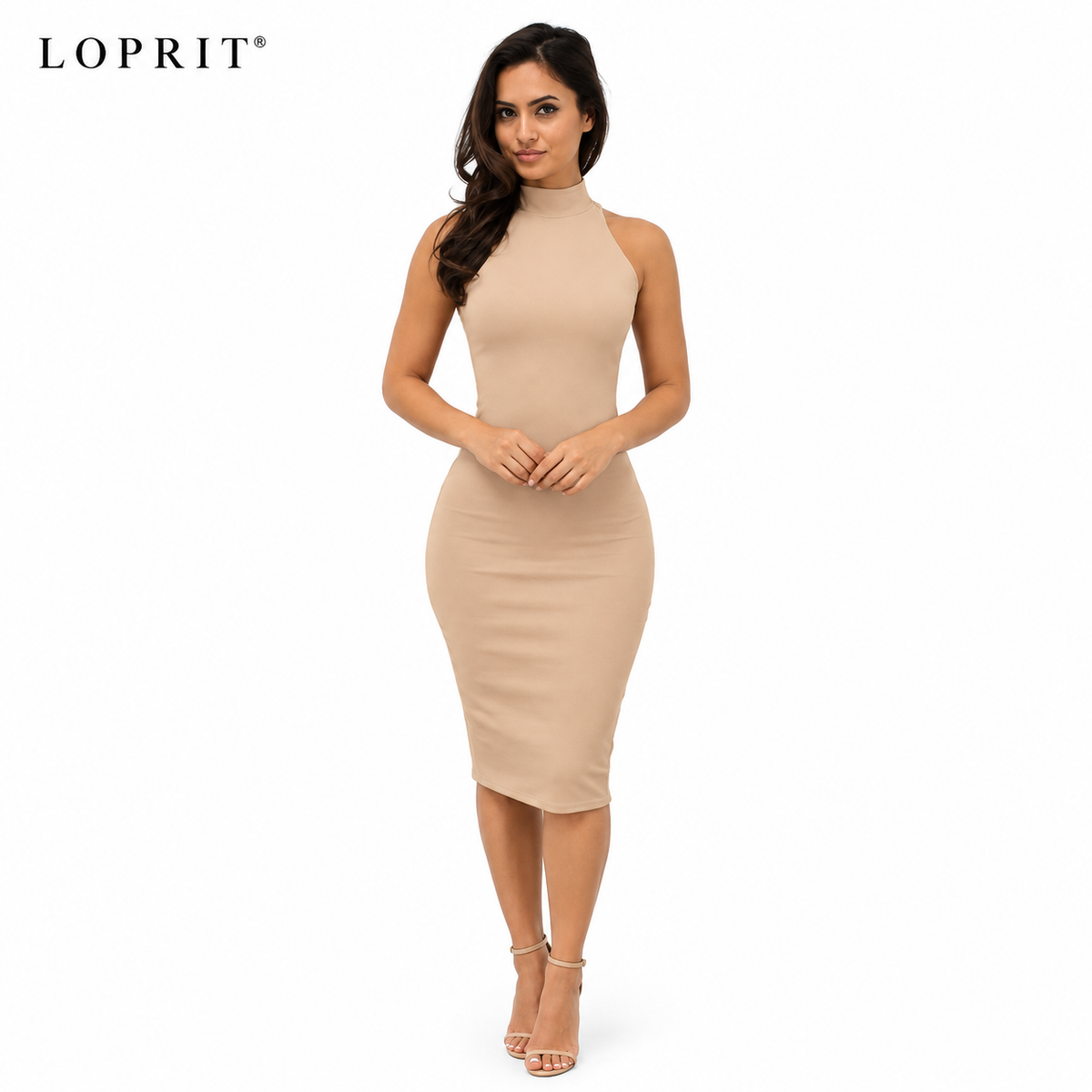 SIMPLE SLEEVELESS STRETCH FASHION PARTY DRESS