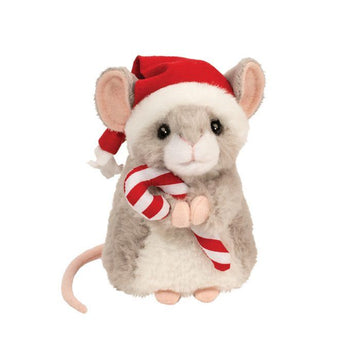 Douglas 6 Inch Merrie the Mouse with Candy Cane Plush Toy