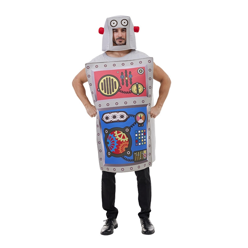 Adults Sponge Robot Cosplay Halloween Party Stage Costume