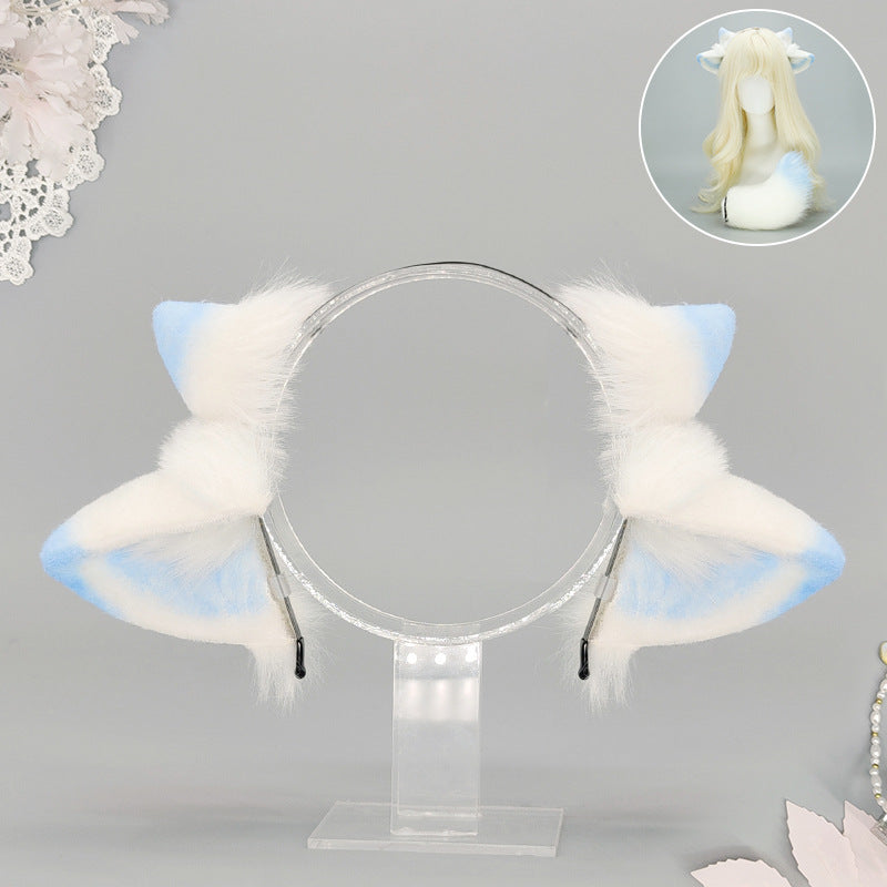 COS Sheep Ears Headband Tail Set Halloween Costume