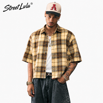 Y2K Plaid Cropped Shirt