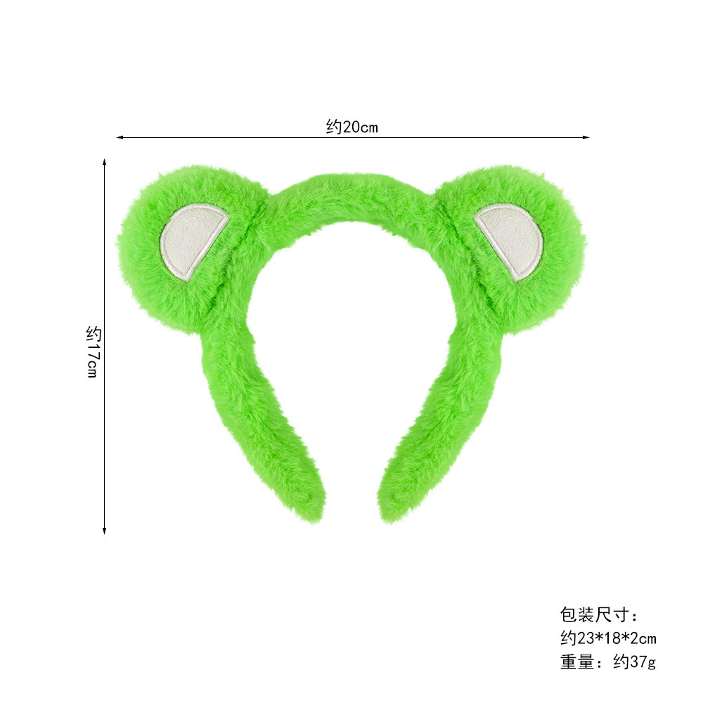 5pcs/Set Halloween Animal Headband Bear Ears Strawberry Bear Plush Nose Set