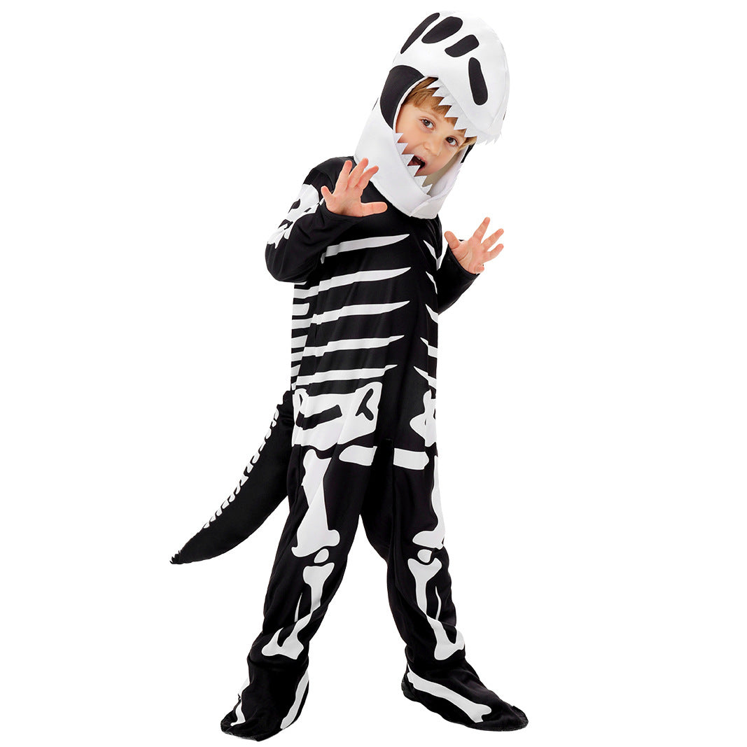 Skeleton T-Rex Costume For Kids Halloween Cosplay