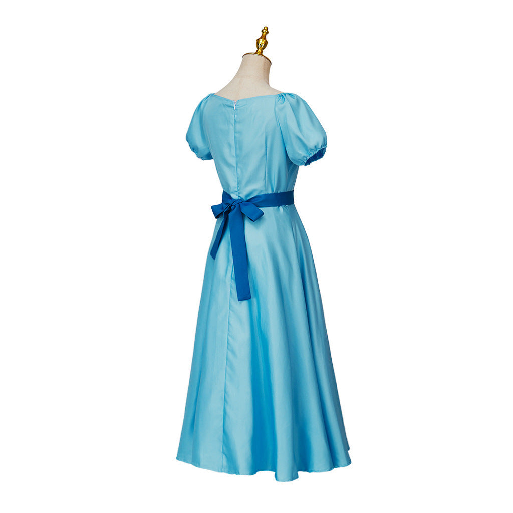 Peterpan Princess Wendy Halloween Cosplay Costume Long Dress Performance Costume