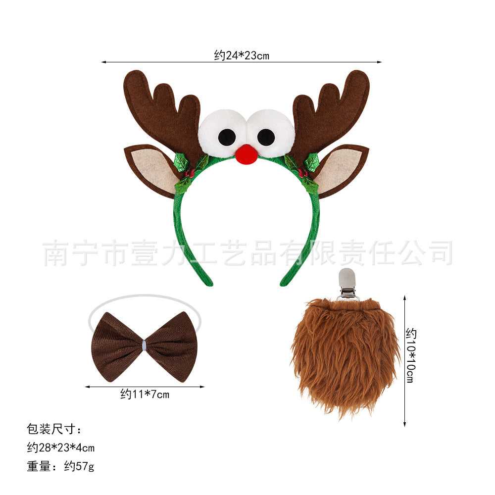 Christmas Reindeer Antler Headband For Kids Party Costume