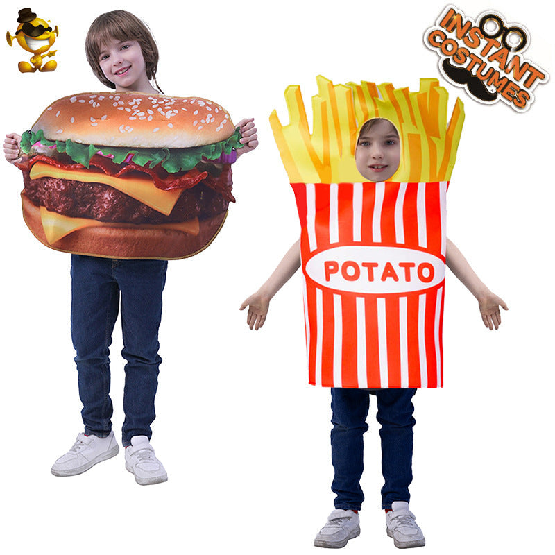 Adult French Fries Costume Halloween Cosplay Role Play Outfit