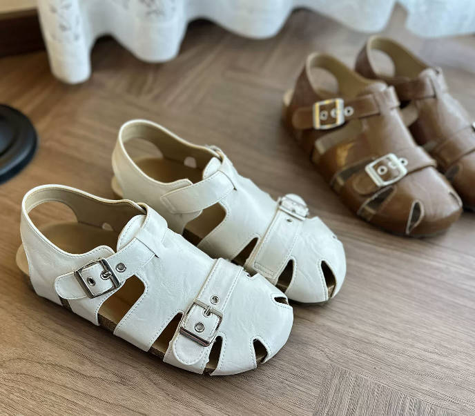 Casual Roman Leather Hollow Out Mule Birken Slip-On
