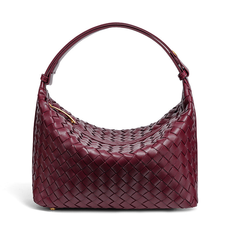 Retro PU Woven Simple Casual Versatile Cross Body Bag
