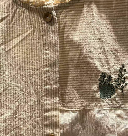 Summer Vintage Linen Sleeveless Patchwork Striped Vest Top