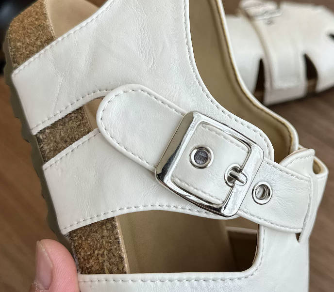 Casual Roman Leather Hollow Out Mule Birken Slip-On