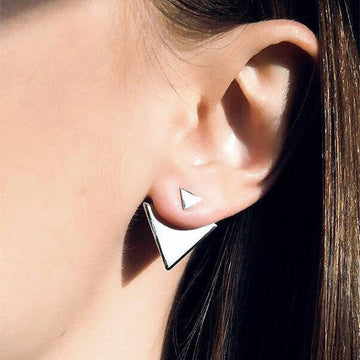 STREET FASHION ASYMMETRIC GEOMETRIC TRIANGLE EARRINGS