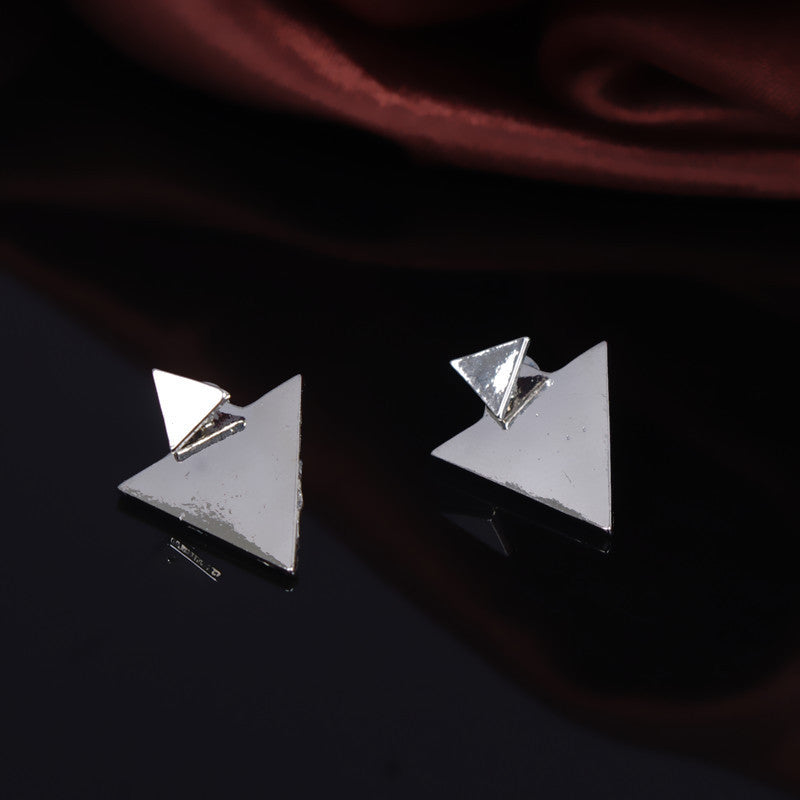 STREET FASHION ASYMMETRIC GEOMETRIC TRIANGLE EARRINGS