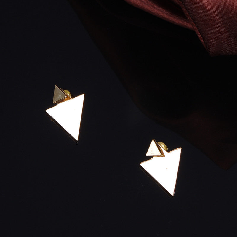 STREET FASHION ASYMMETRIC GEOMETRIC TRIANGLE EARRINGS