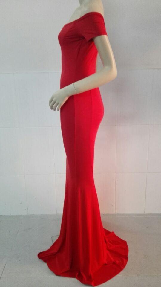 FASHION OFF SHOULDER RED MERMAID LONG PARTY FLOOR LENGTH DRESS