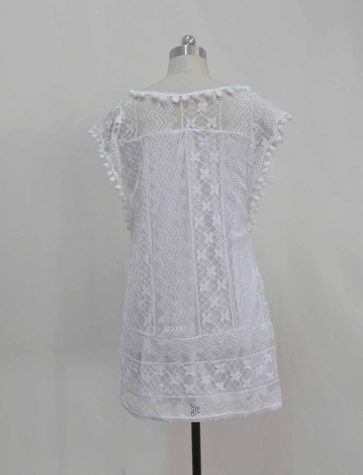 LACE RUFFLED ELEGANT LOVELY SLEEVELESS SHORT DRESS