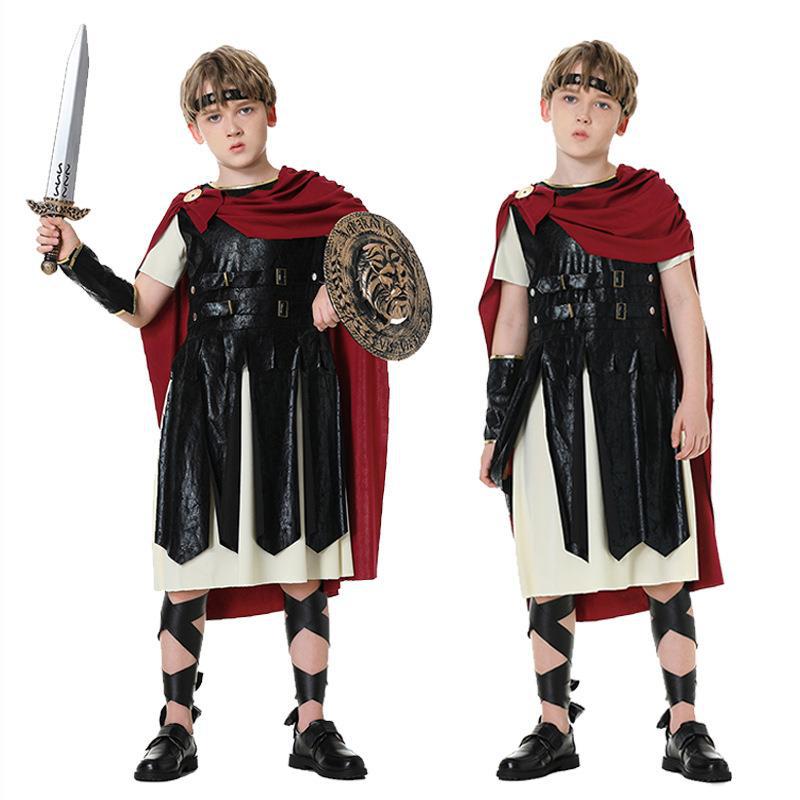 Roman Gladiator Shield Sword Halloween Cosplay Costume