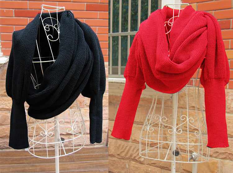 RIBBED KNIT STRAPLESS V-NECK OFF SHOULDER SWEATER