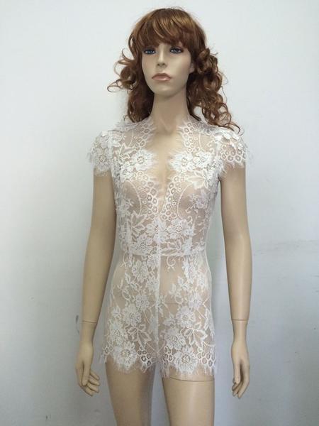 HALTER WHITE LACE TRIANGLE JUMPSUIT