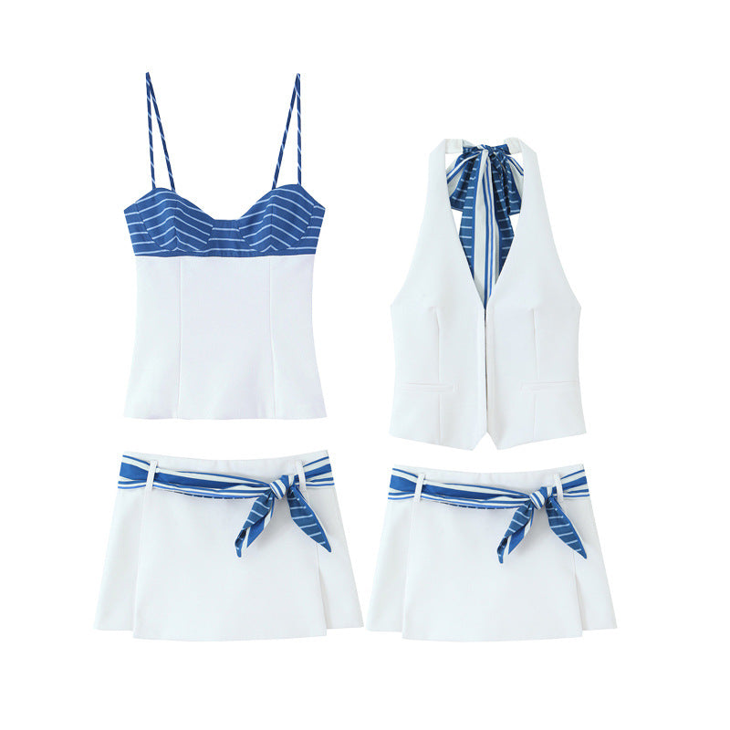 Y2K Coastal Top & Skort Two Piece Set