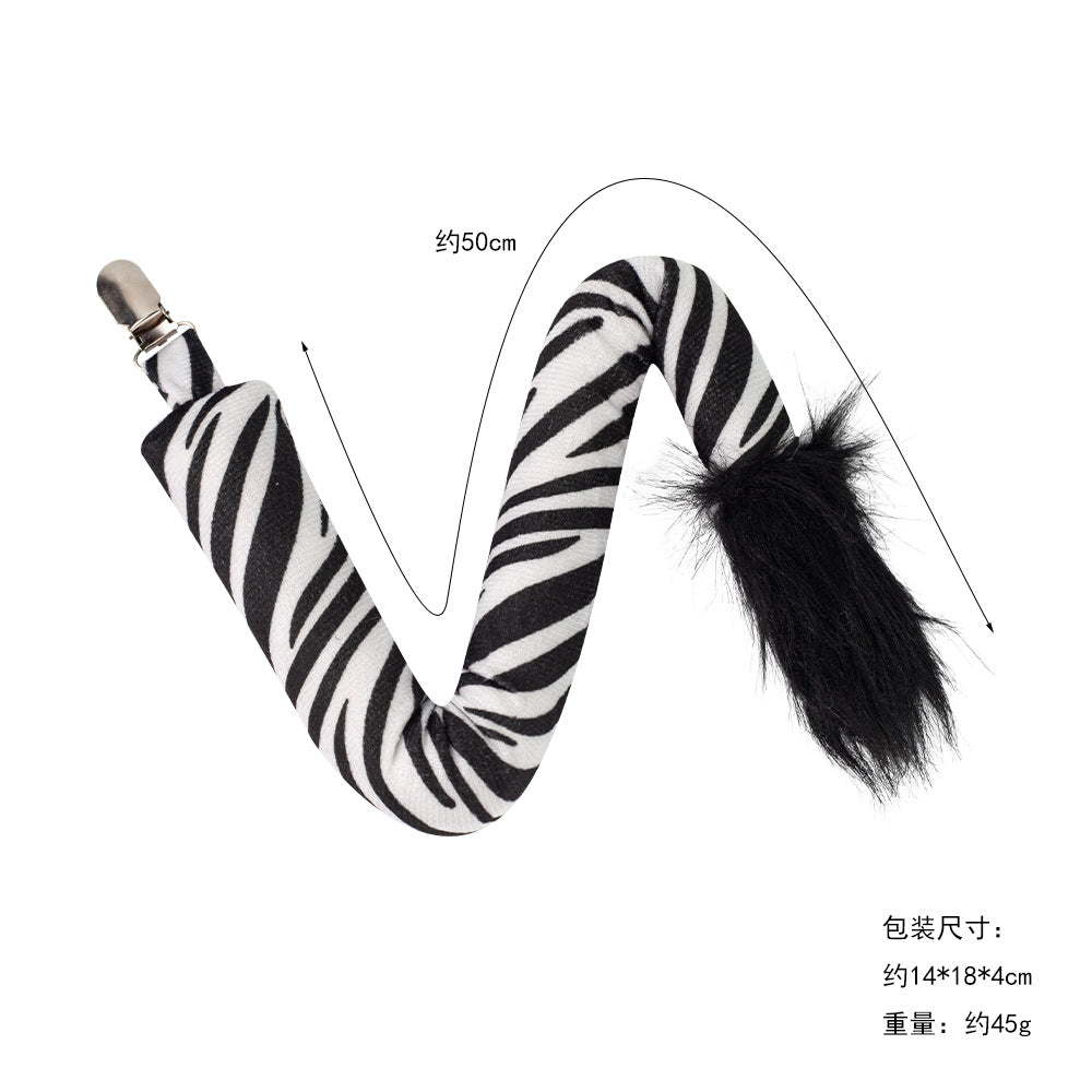 Halloween Animal Tail Costume Cow Tiger Tail Set