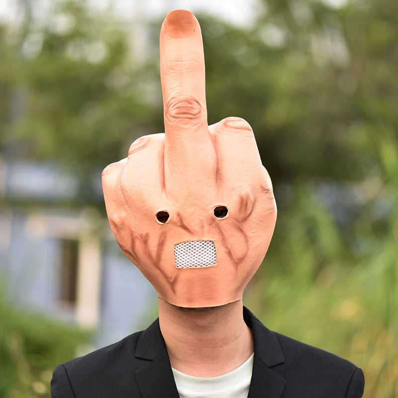 Middle Finger Disrespect Mask Halloween Prank DJ Party